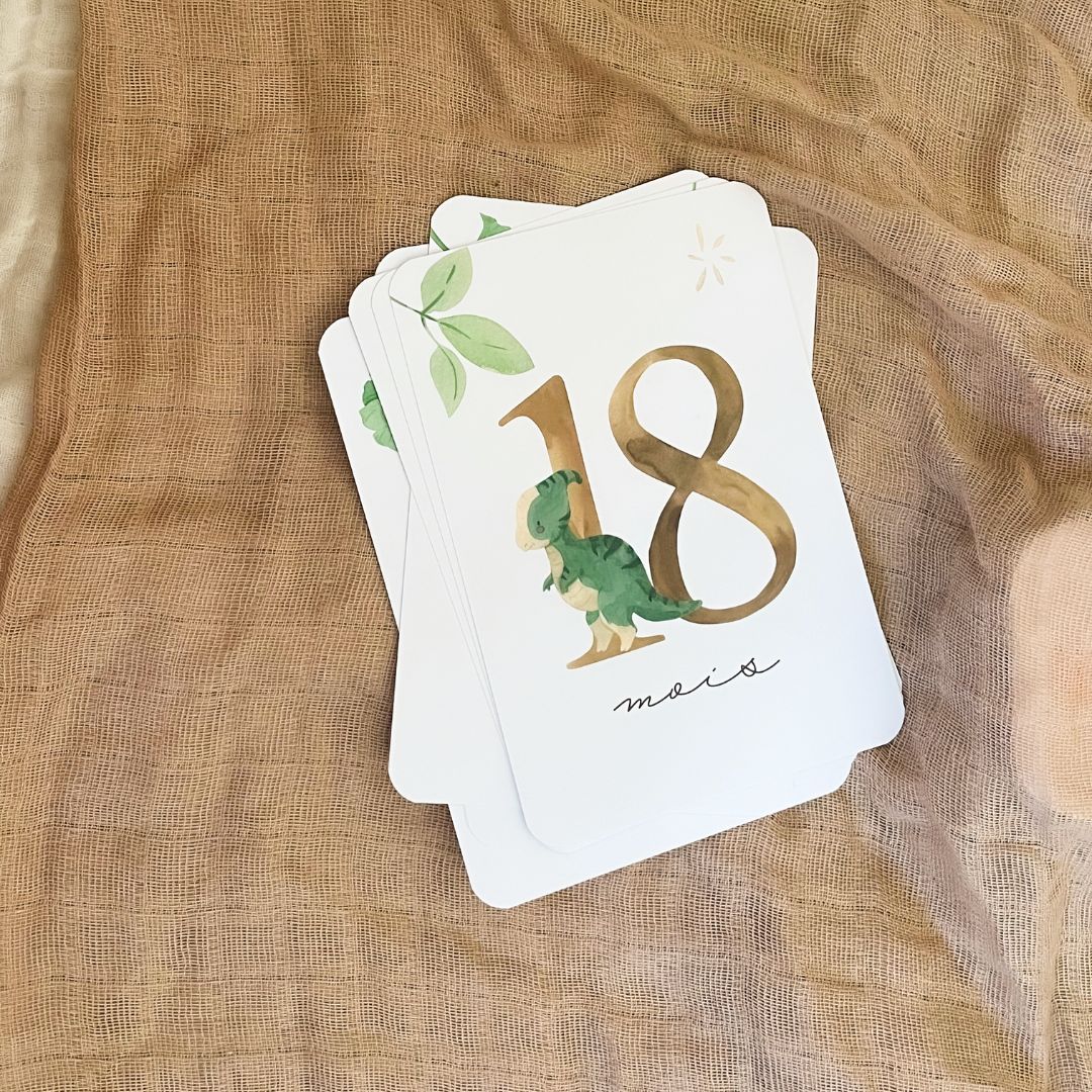 Baby Milestone Cards - Second Year - Dinosaur