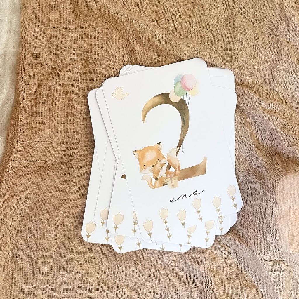 Baby Milestone Cards - Second Year - Fox