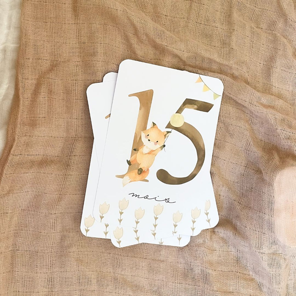 Baby Milestone Cards - Second Year - Fox