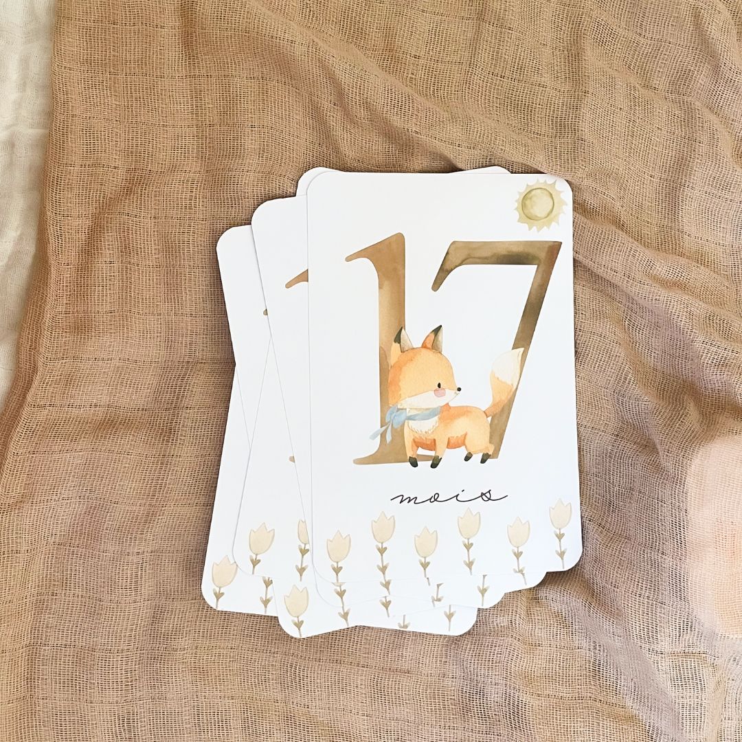 Baby Milestone Cards - Second Year - Fox