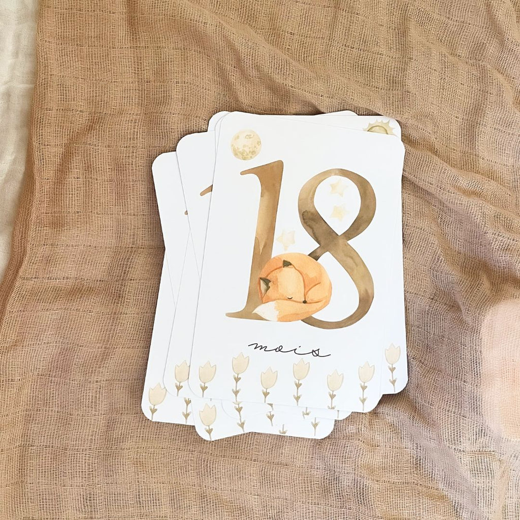 Baby Milestone Cards - Second Year - Fox