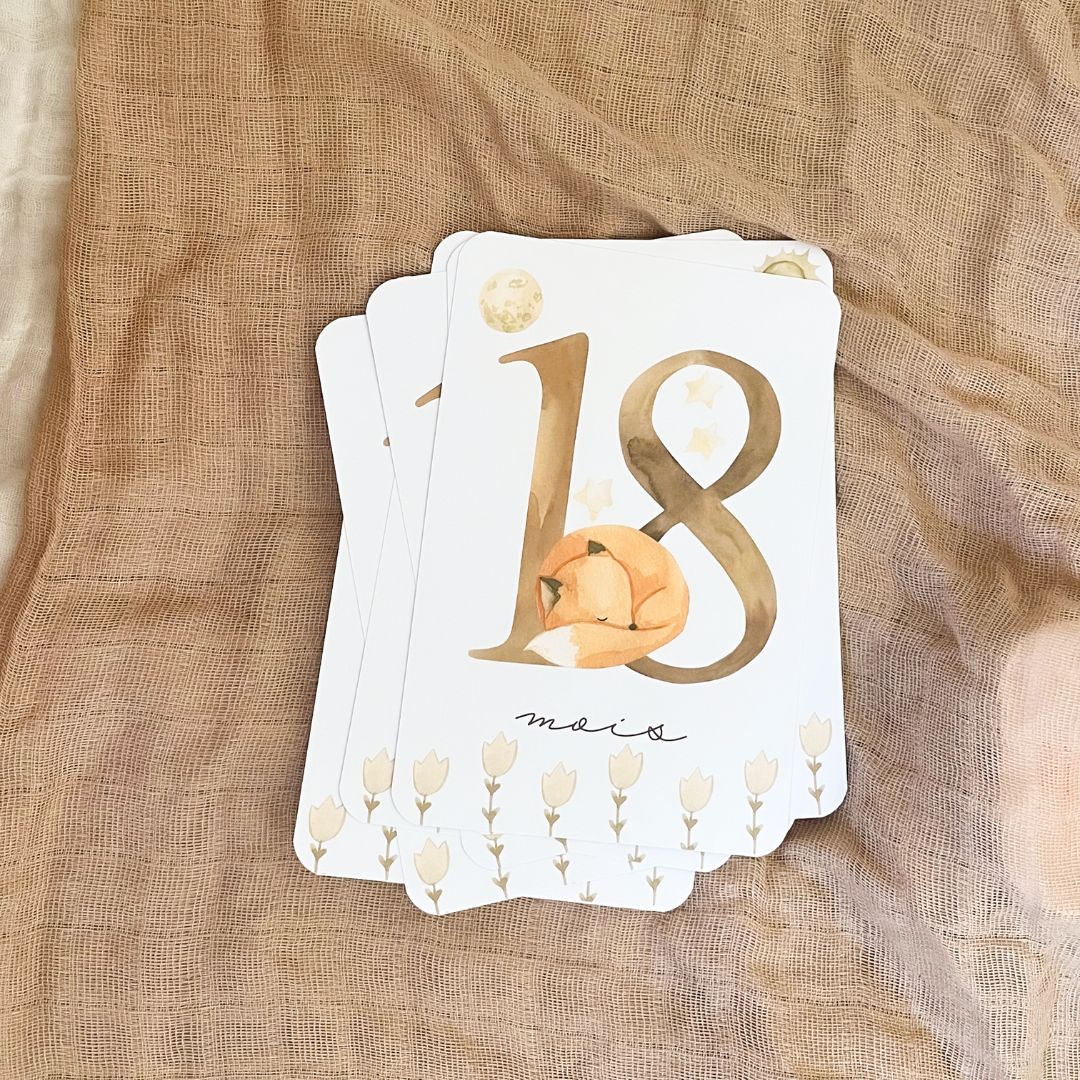 Baby Milestone Cards - Second Year - Fox