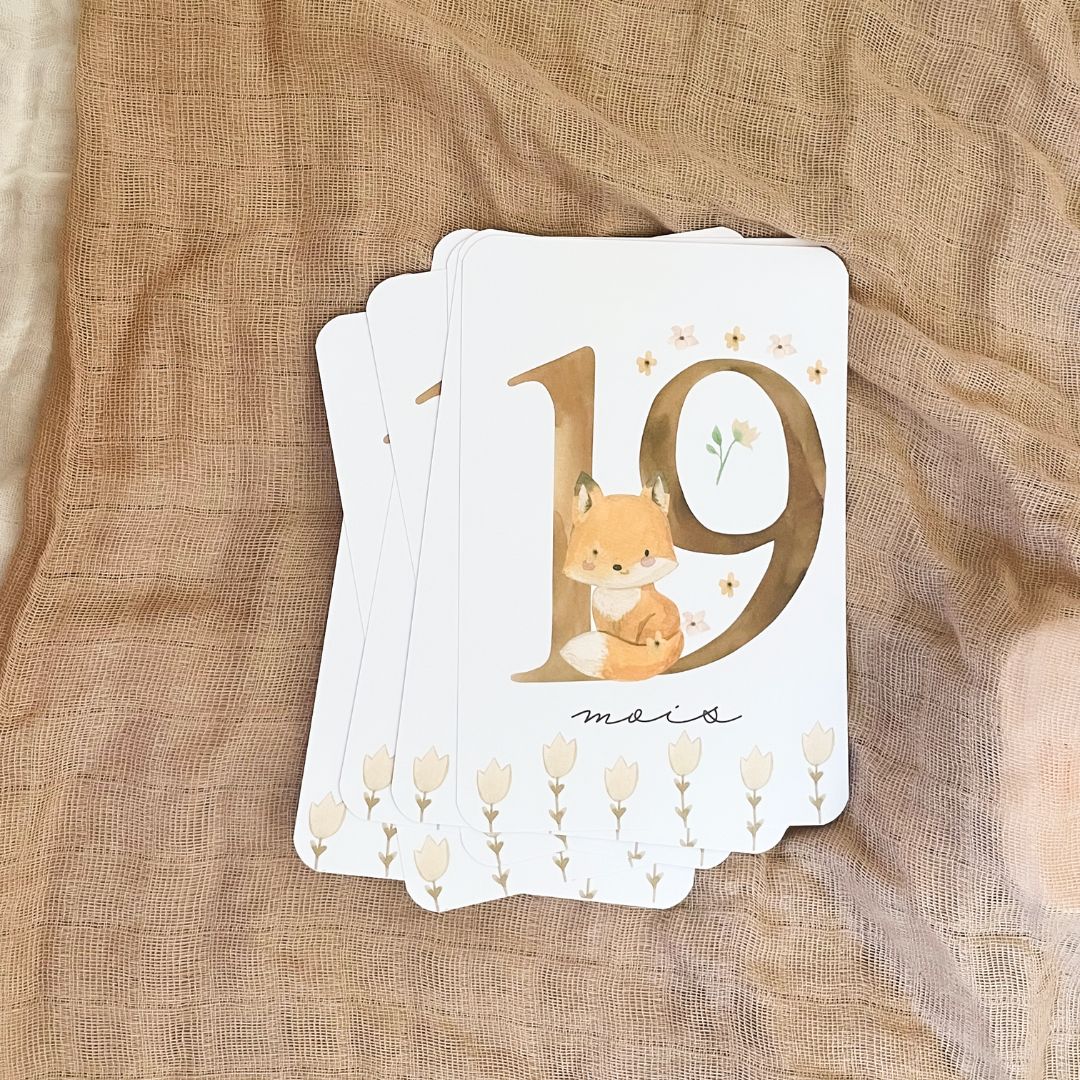 Baby Milestone Cards - Second Year - Fox
