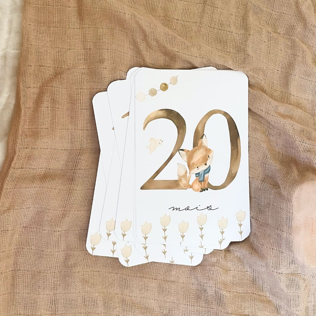 Baby Milestone Cards - Second Year - Fox