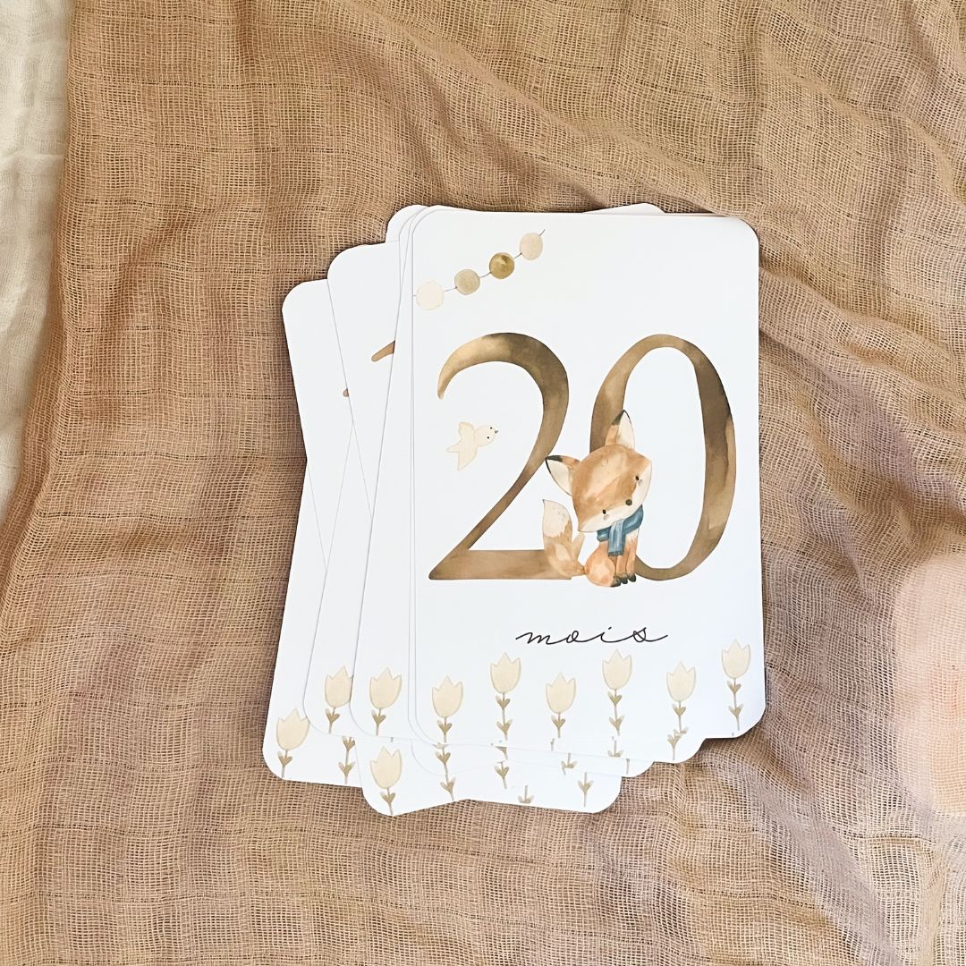 Baby Milestone Cards - Second Year - Fox