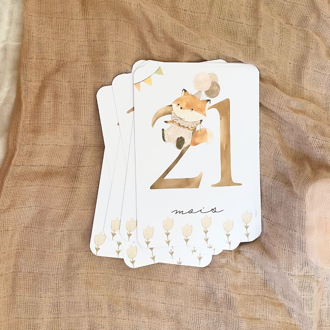 Baby Milestone Cards - Second Year - Fox