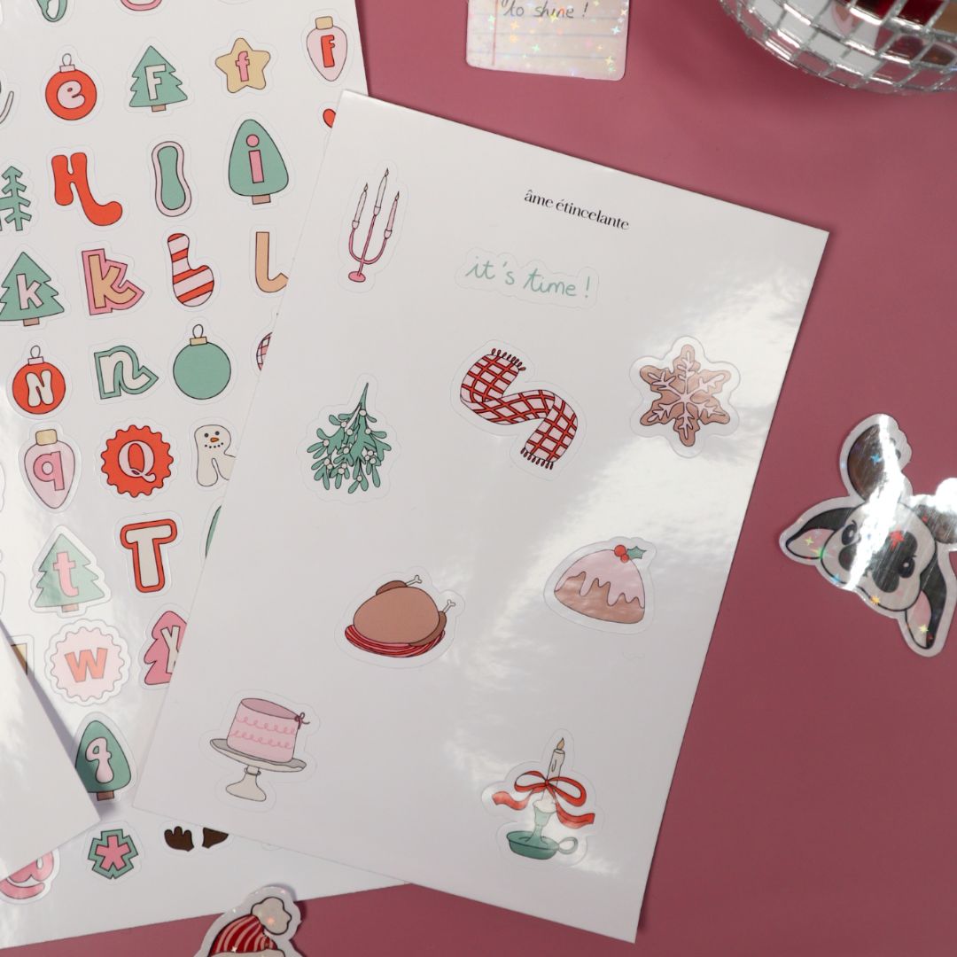 Planche de sticker - Noel