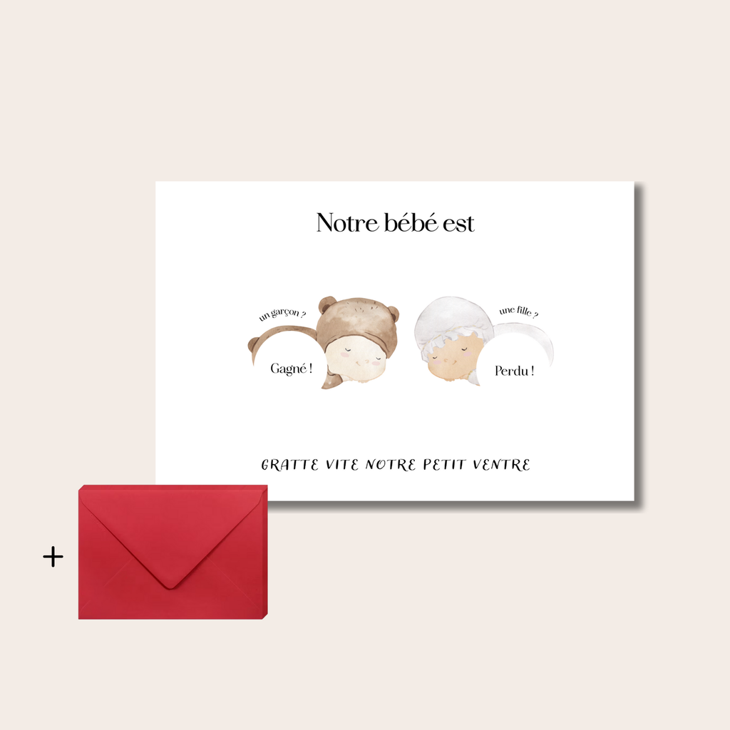 Gender reveal card - Baby 