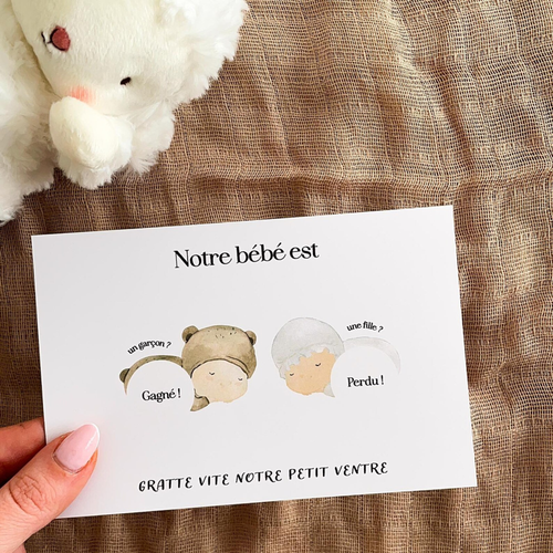 Gender reveal card - Baby 
