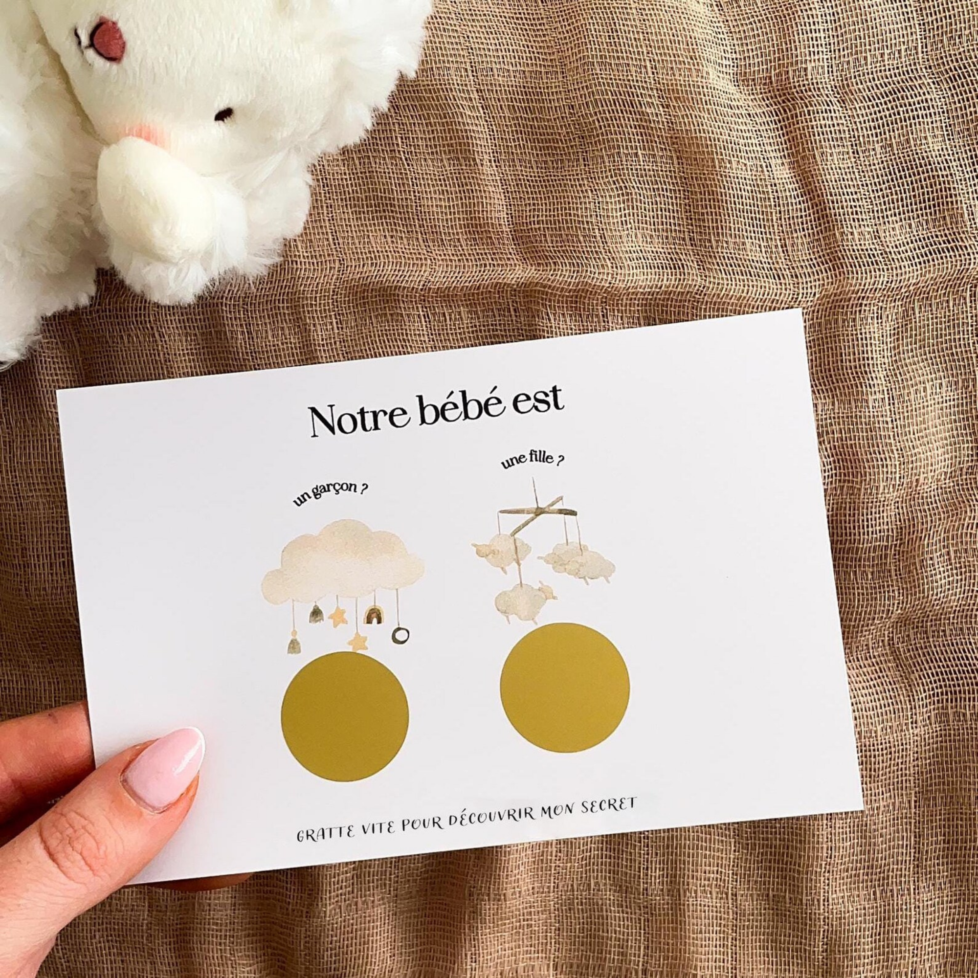 Gender reveal card - Mobile