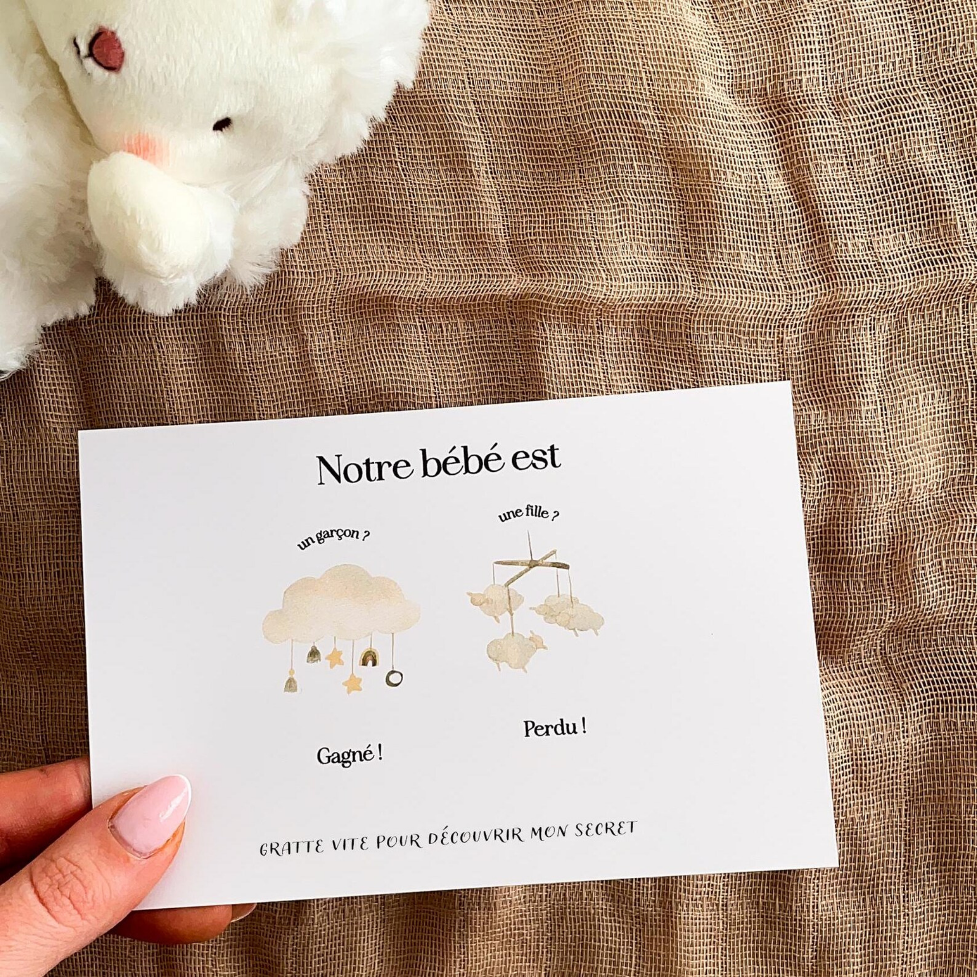 Gender reveal card - Mobile