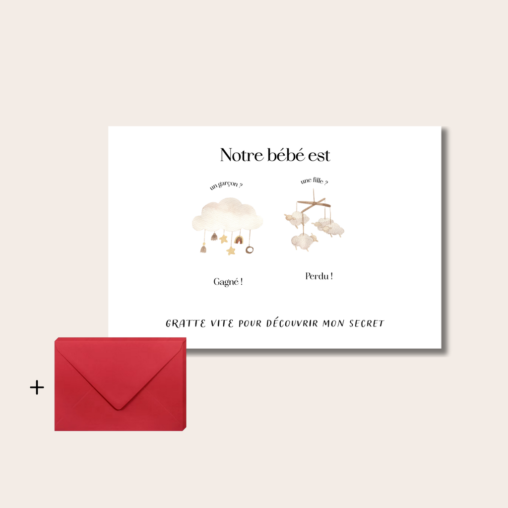 Gender reveal card - Mobile