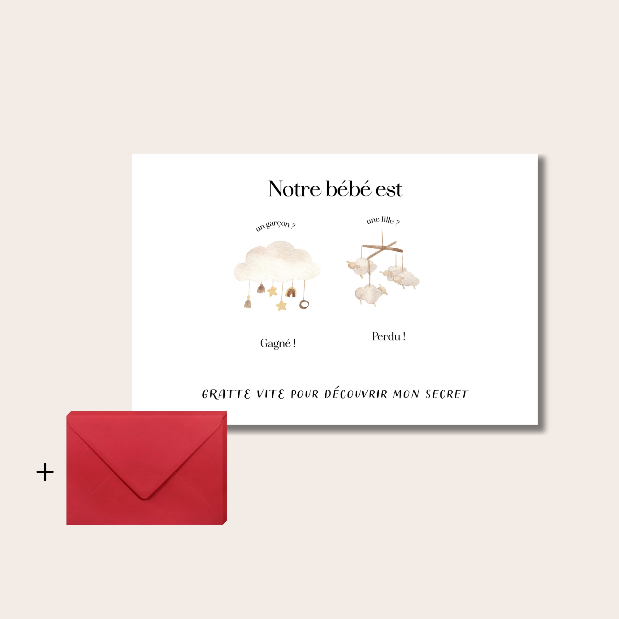 Gender reveal card - Mobile