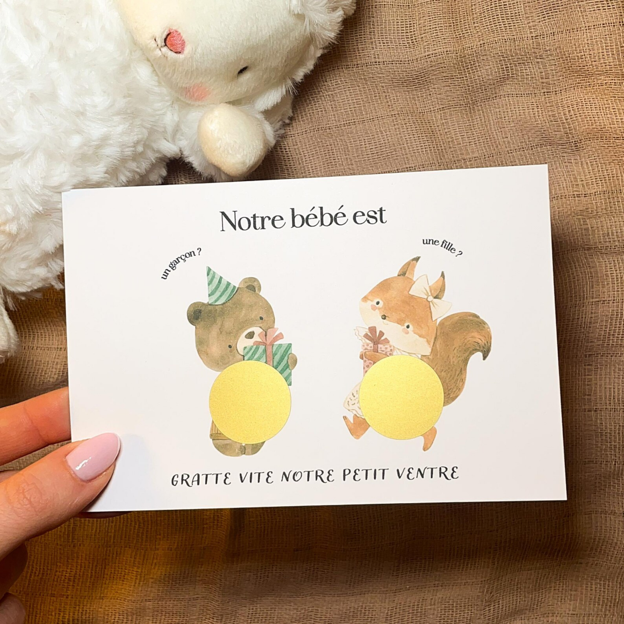 Gender reveal card - Fox &amp; Bear 