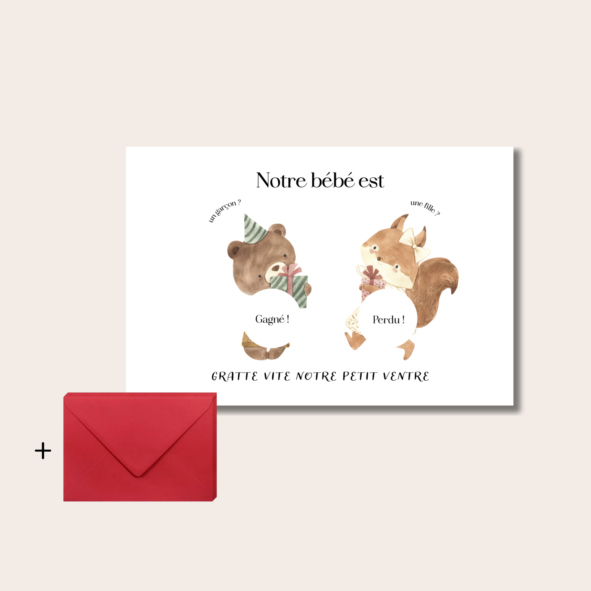 Gender reveal card - Fox &amp; Bear 