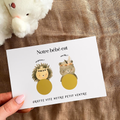 Gender reveal card - Tiger