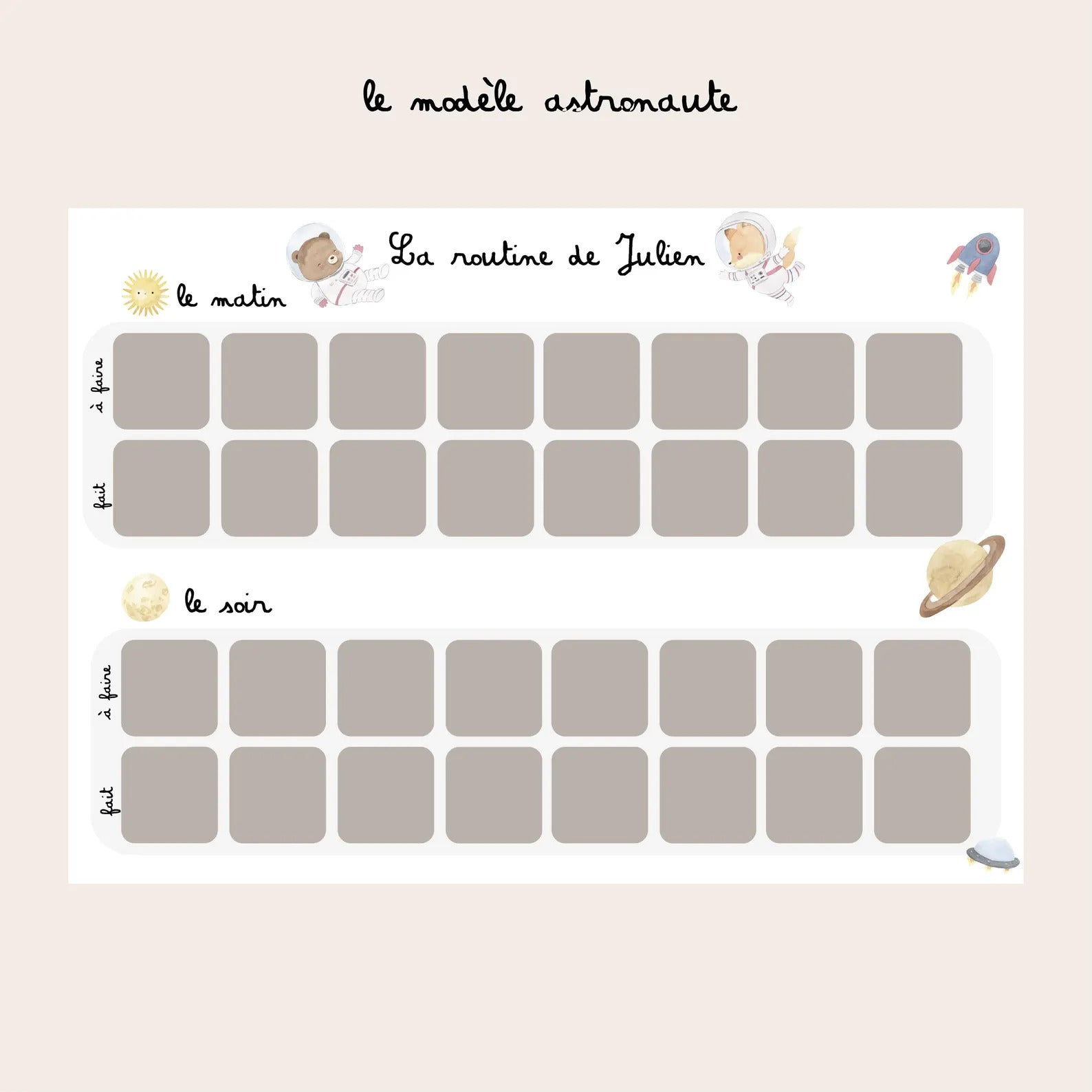 Children's daily routine - Fox
