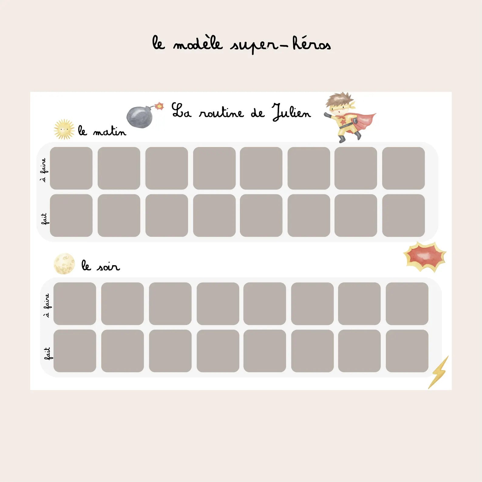 Children's daily routine - Fox