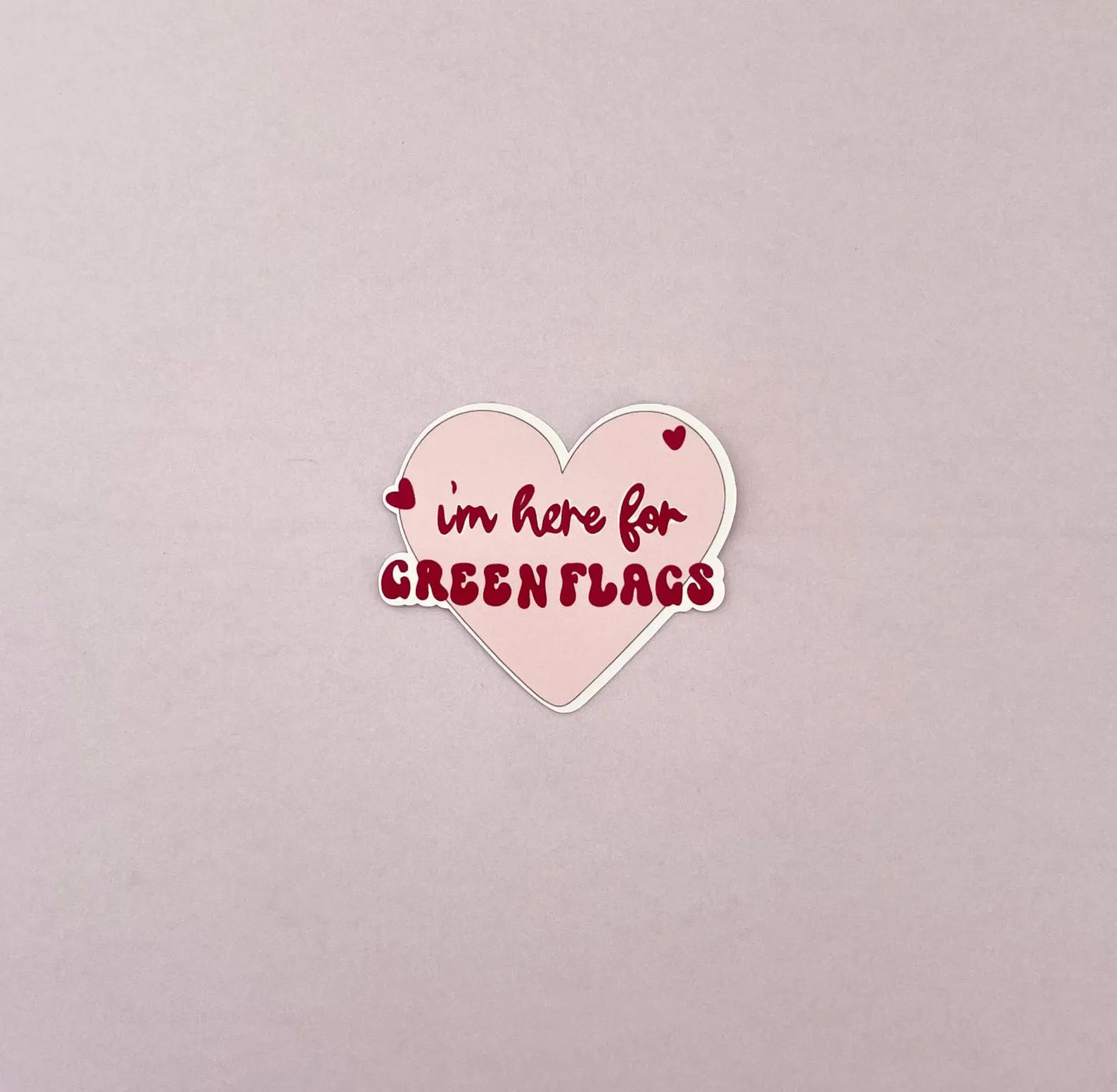 Single Sticker - Green Flags Hearts