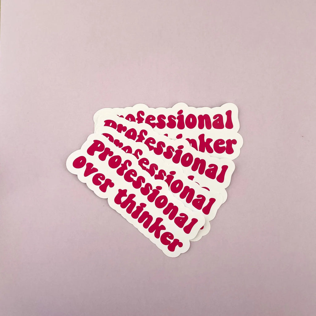 Single sticker - professional overthinker