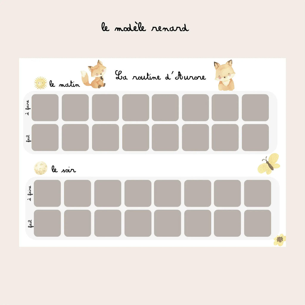 Children's daily routine - Fox