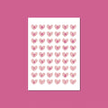 Sticker sheet - hearts alphabet