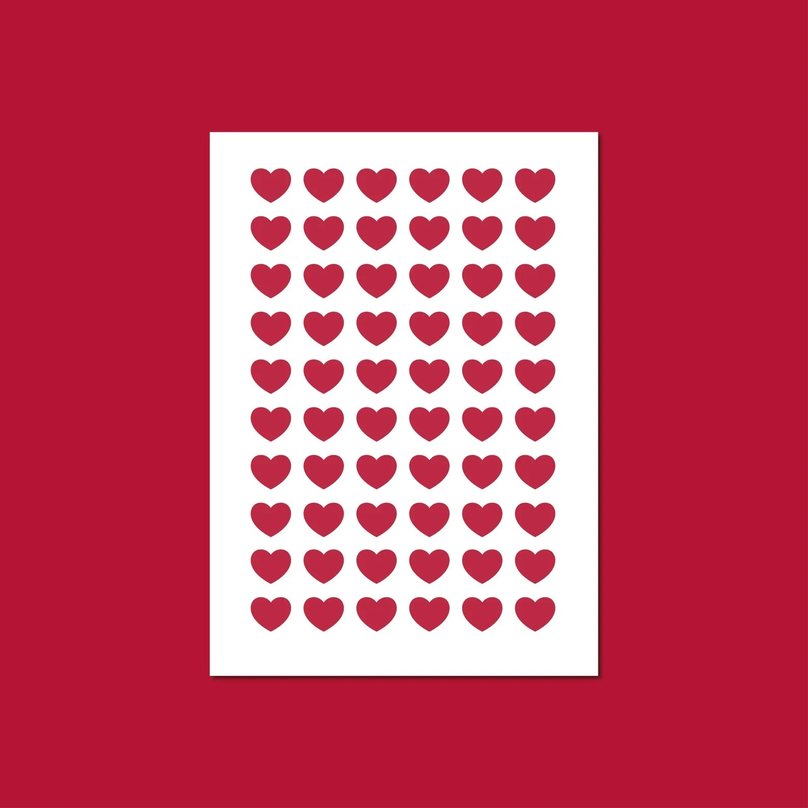 Sticker sheet - hearts