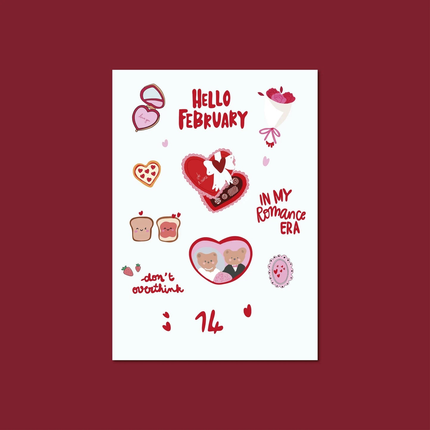 Planche de stickers - Saint Valentin