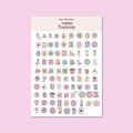 Planche de stickers - alphabet easter