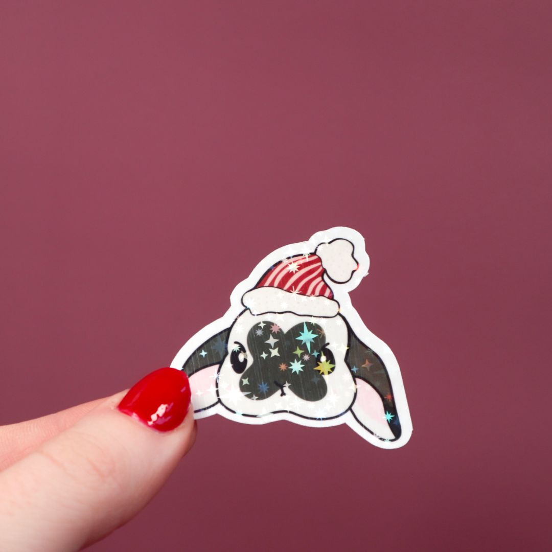 Stickers à l'unité - Lapin père Noel