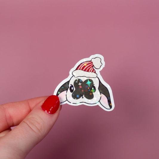 Stickers à l'unité - Lapin père Noel