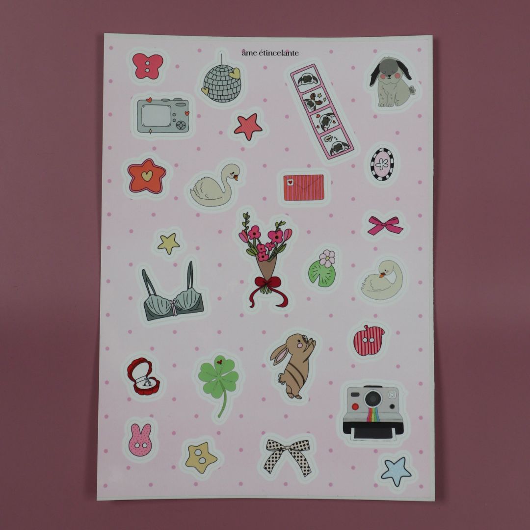Planches de stickers - things I like 🐰