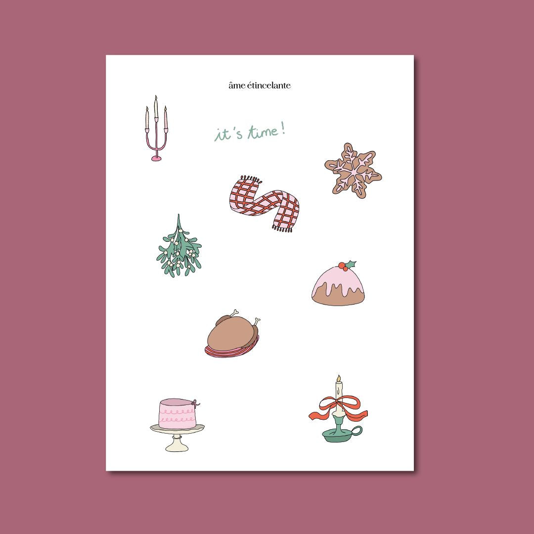 Planche de sticker - Noel