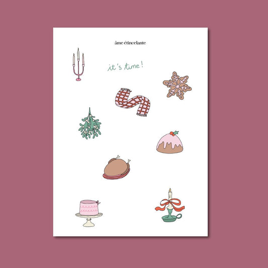 Planche de sticker - Noel