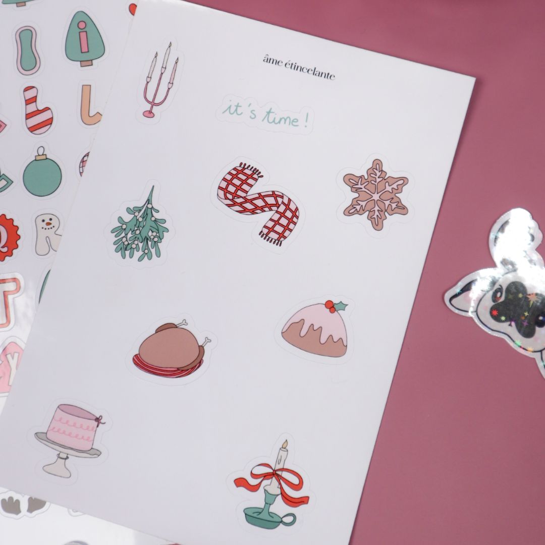 Planche de sticker - Noel