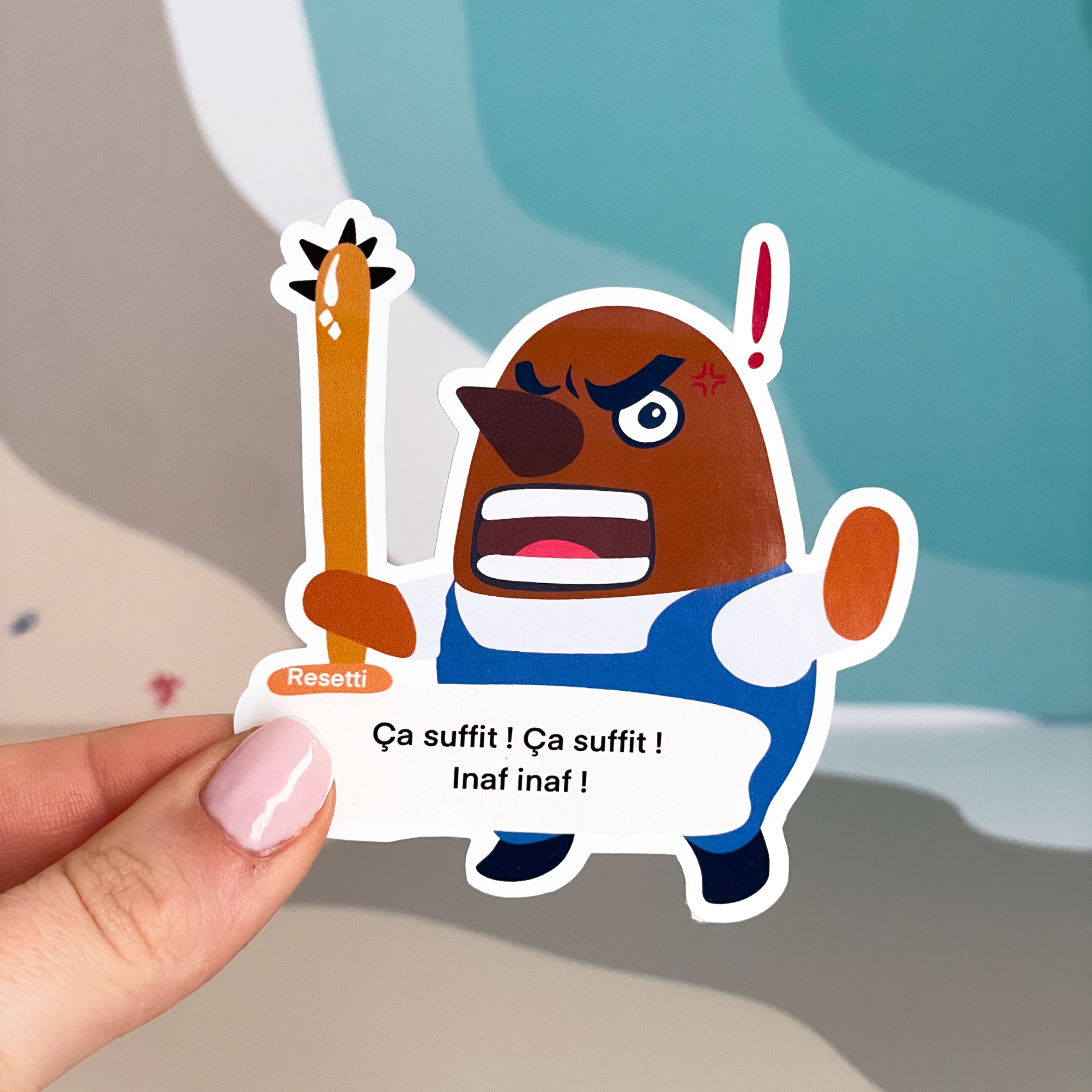 Sticker à l'unité - Resetti - Humoristique