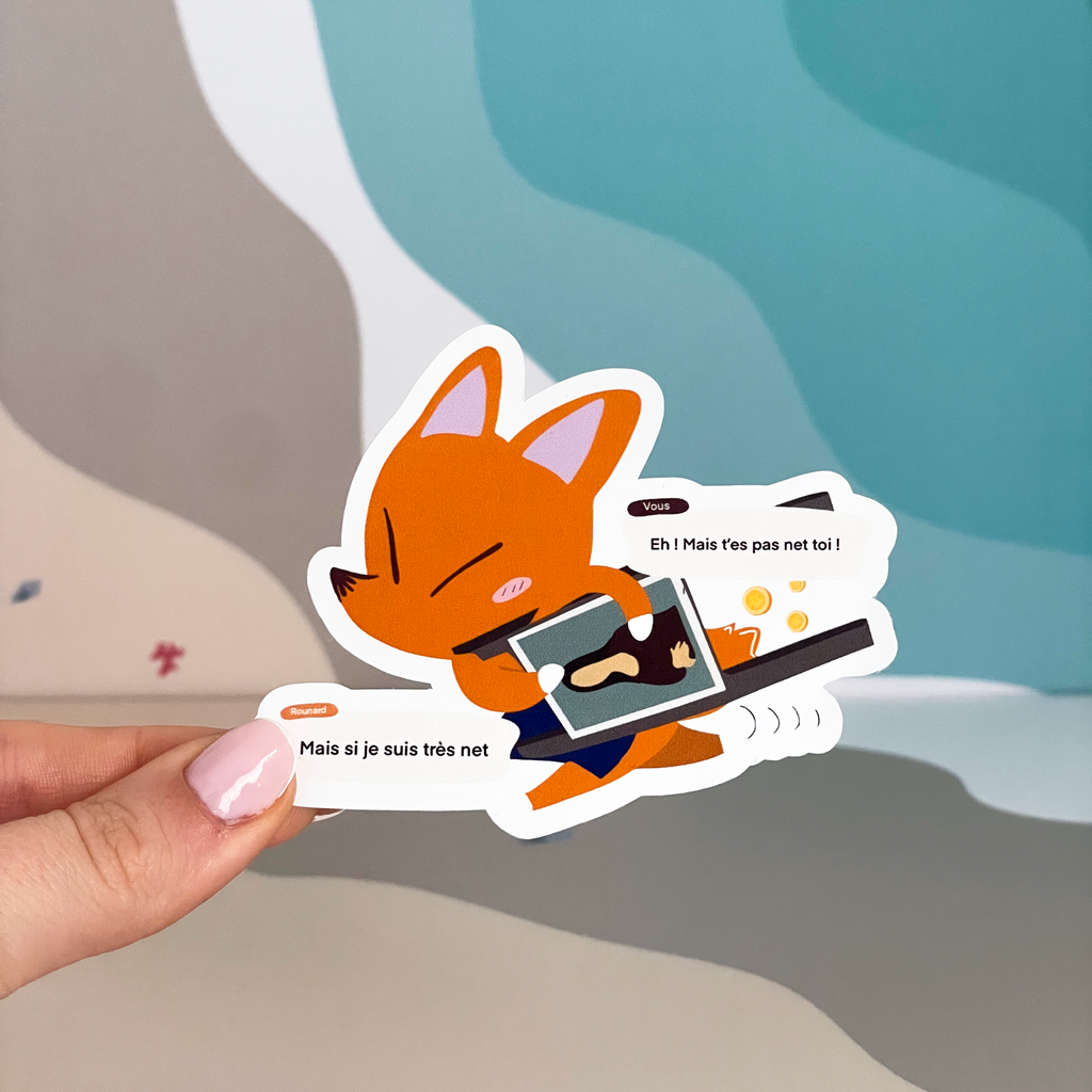 Sticker à l'unité - Rounard et Mona Lisa - Humoristique
