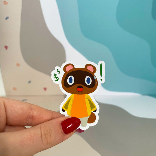 Sticker animal crossing - Tom Nook choqué