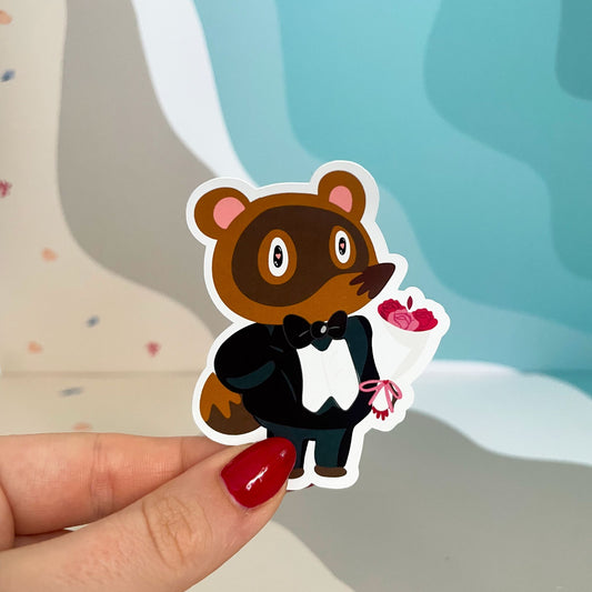 Sticker animal crossing - Tom Nook se marie !