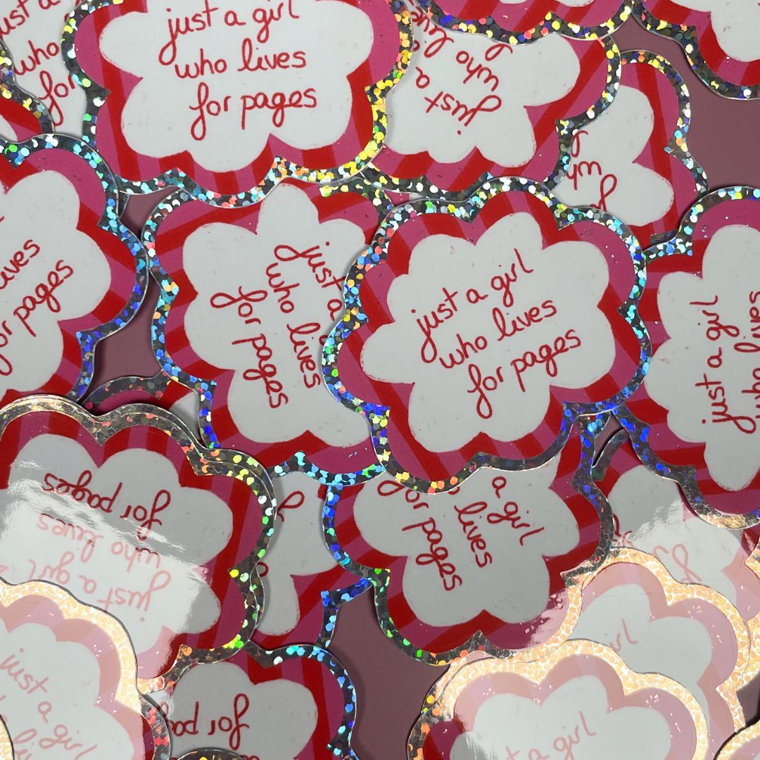 Sticker à l'unité - Just a girl who lives for pages