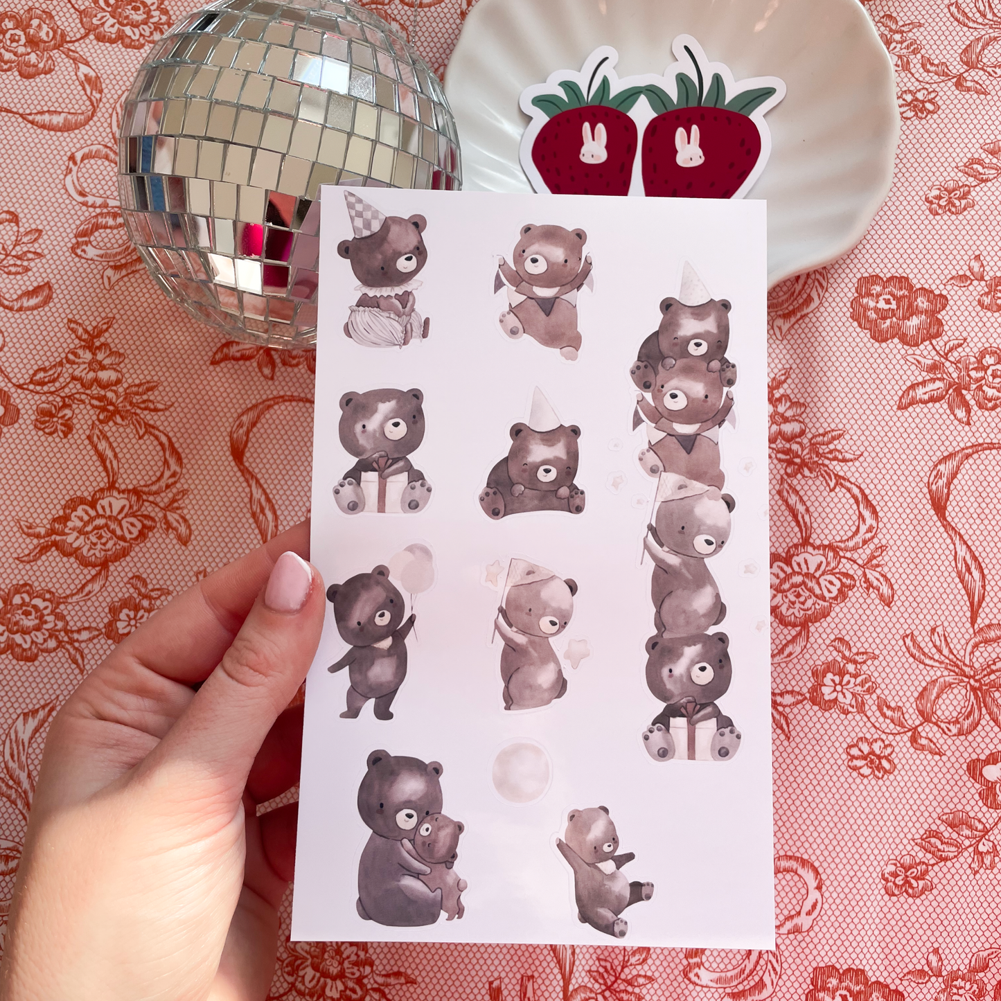 Sticker sheet - teddy bears