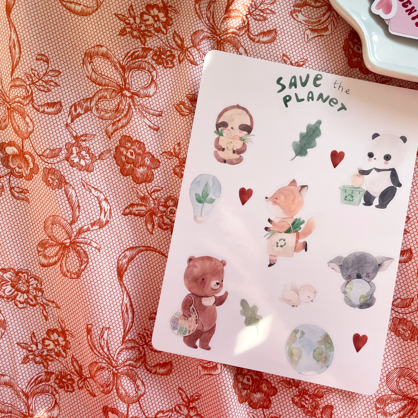 Planche de stickers - save the planet