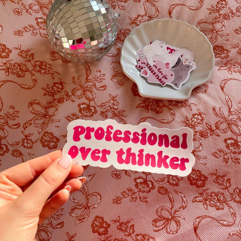 Single sticker - professional overthinker